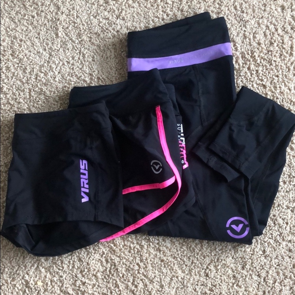 VIRUS Bundle: Leggings, spandex shorts + runners